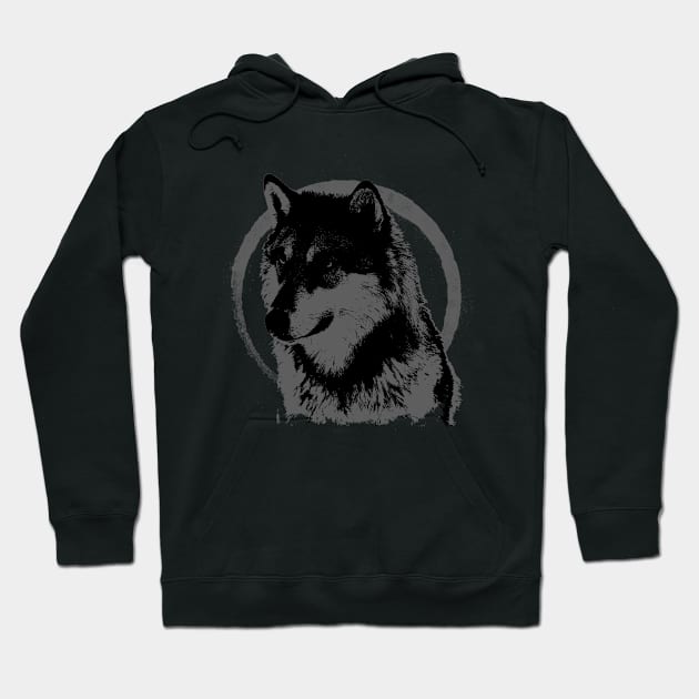 Grey wolf. Gift for boyfriend. Perfect present for mom mother dad father friend him or her Hoodie by SerenityByAlex